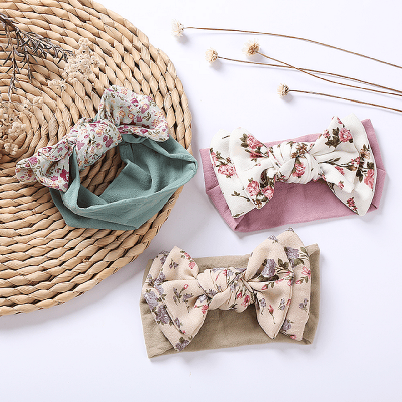 SET 7 CINTILLOS DIADEMAS LAZO ESTAMPADOS CABELLO LAU - 4