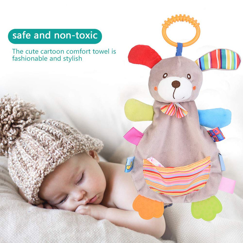 SET BFT 2 MORDEDOR PELUCHE DENTICION SENSORIAL SUAVE BEBÉ LAU MULTICOLOR - 4