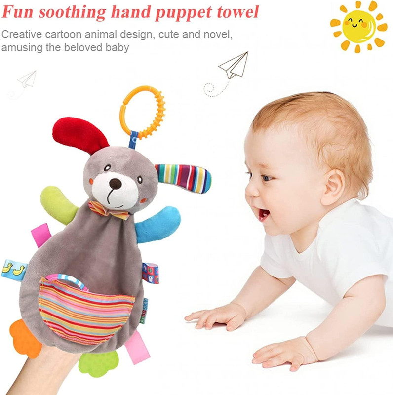 SET BFT 2 MORDEDOR PELUCHE DENTICION SENSORIAL SUAVE BEBÉ LAU MULTICOLOR - 5
