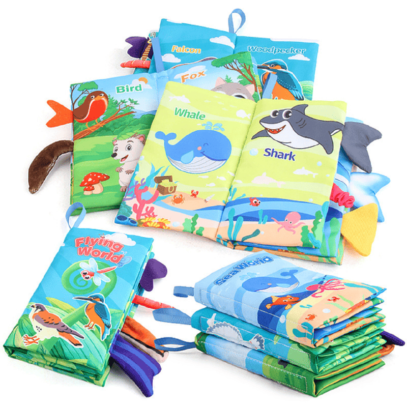 JUGUETE LIBRO TELA ROMPECABEZAS SONIDO APRENDIZAJE BEBE LAU - 8