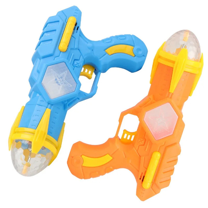 SET 2 JUGUETES PISTOLA LUCES LED SONIDOS DIVERTIDO NIÑOS LAU - 2