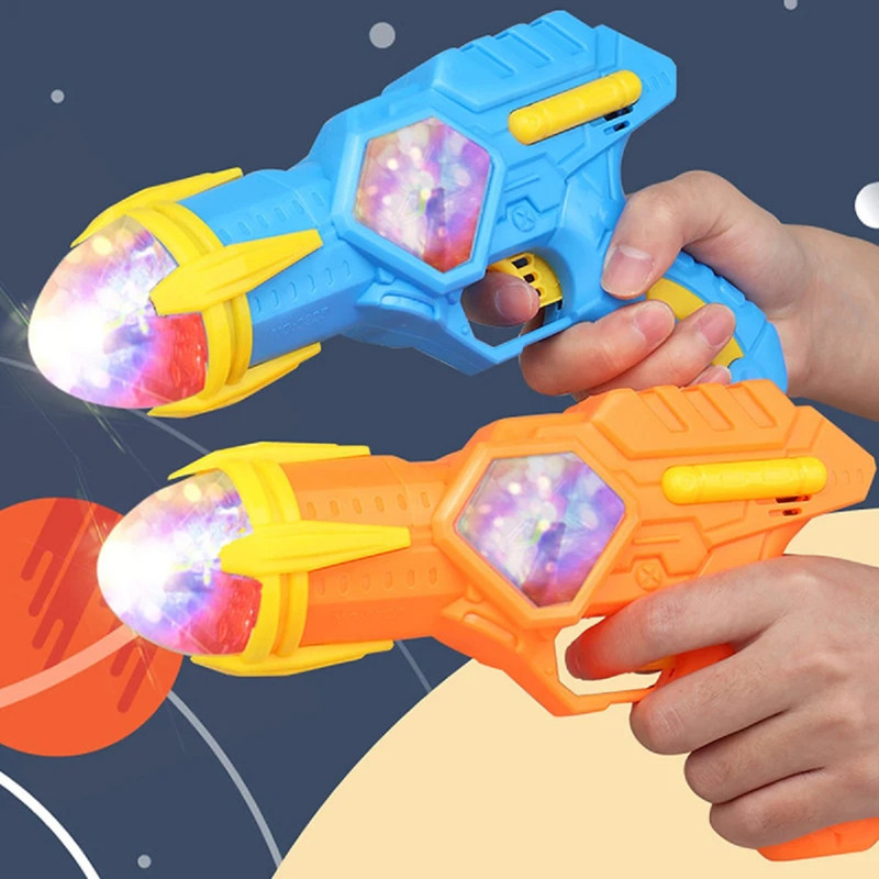 SET 2 JUGUETES PISTOLA LUCES LED SONIDOS DIVERTIDO NIÑOS LAU - 4
