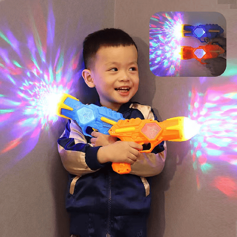 SET 2 JUGUETES PISTOLA LUCES LED SONIDOS DIVERTIDO NIÑOS LAU - 6