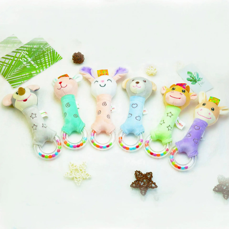 SET BFT 2 JUGUETE SONAJERO PELUCHE ANIMALES DIVERTIDO LAU - 4