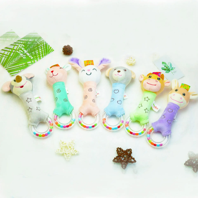 SET BFT 2 JUGUETE SONAJERO PELUCHE ANIMALES DIVERTIDO LAU - 5