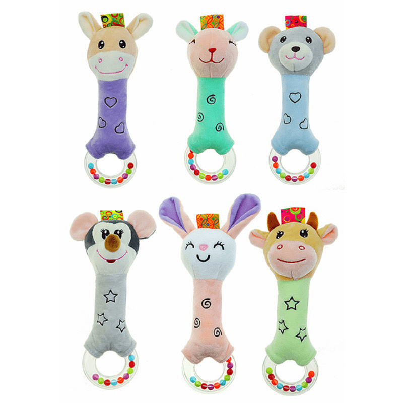 SET BFT 2 JUGUETE SONAJERO PELUCHE ANIMALES DIVERTIDO LAU - 6
