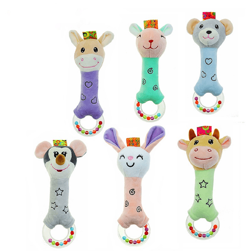 SET BFT 2 JUGUETE SONAJERO PELUCHE ANIMALES DIVERTIDO LAU - 7