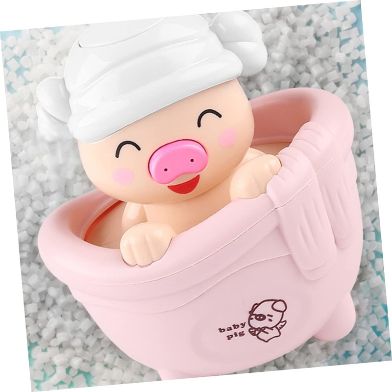 SET BFT 6 JUGUETES CERDITO AGUA DUCHA DIVERTIDO BAÑO BEBÉS LAU - 2