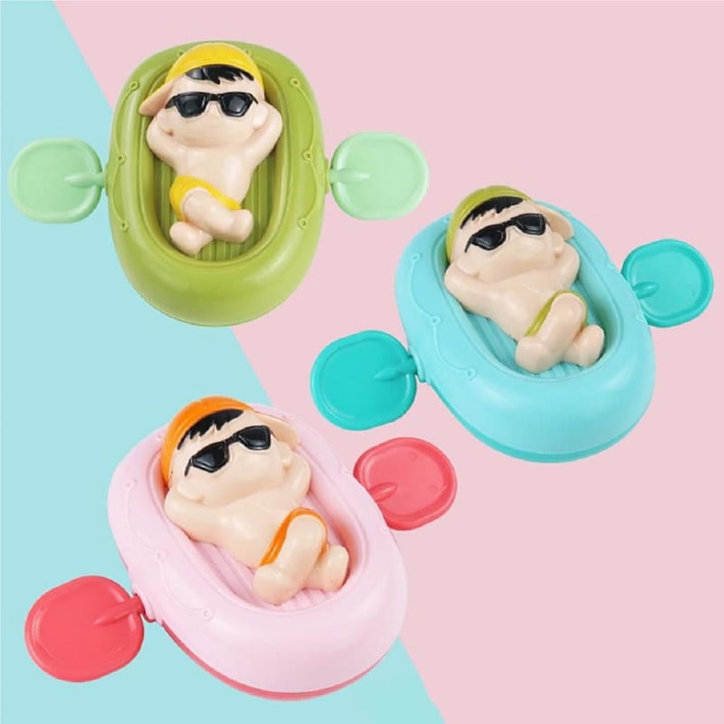 SET BFT 5 JUGUETE KAYAC FLOTADOR CUERDA BAÑO DUCHA BEBÉ LAU - 2