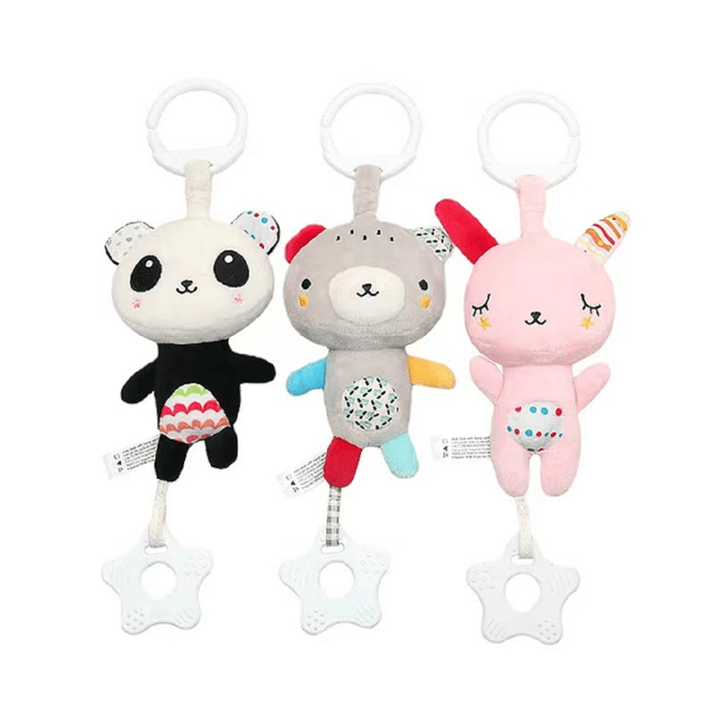 SET BFT 2 SONAJERO PELUCHE JUGUETE FELPA COCHE CUNA BEBÉS LAU MULTICOLOR - 8