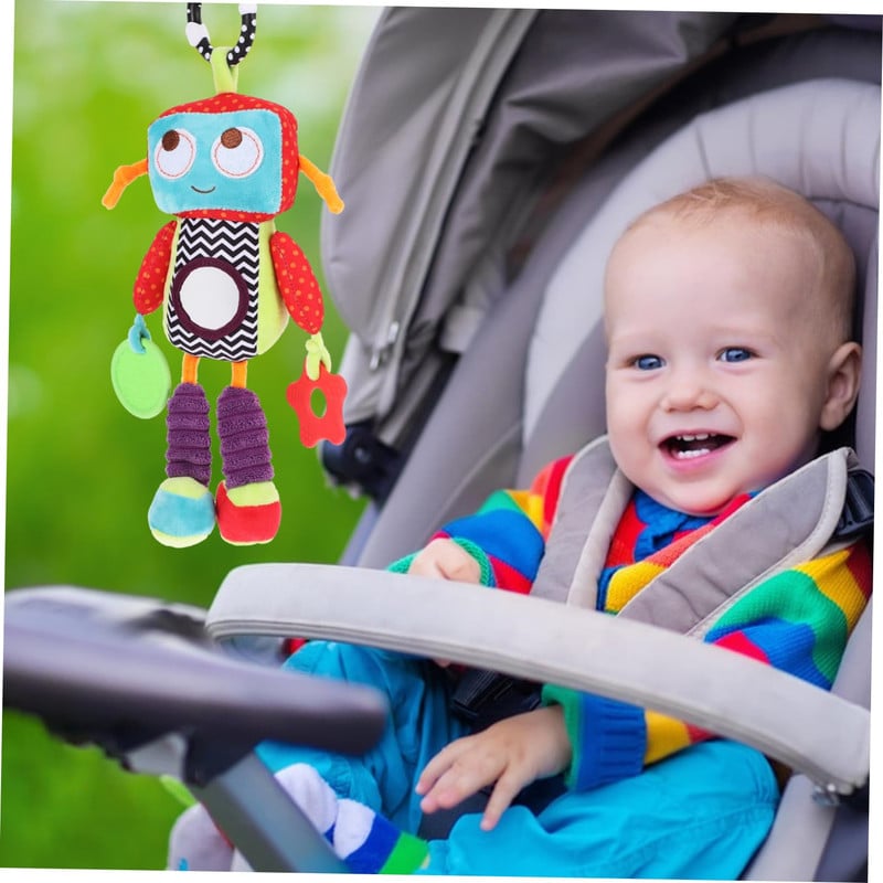 SONAJERO BFT PELUCHE ROBOT FELPA SUAVE COLGANTE COCHE BEBÉS LAU MULTICOLOR - 1