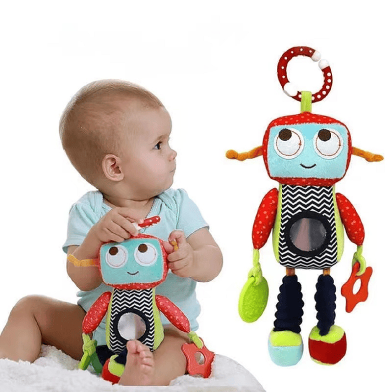 SONAJERO BFT PELUCHE ROBOT FELPA SUAVE COLGANTE COCHE BEBÉS LAU MULTICOLOR - 4
