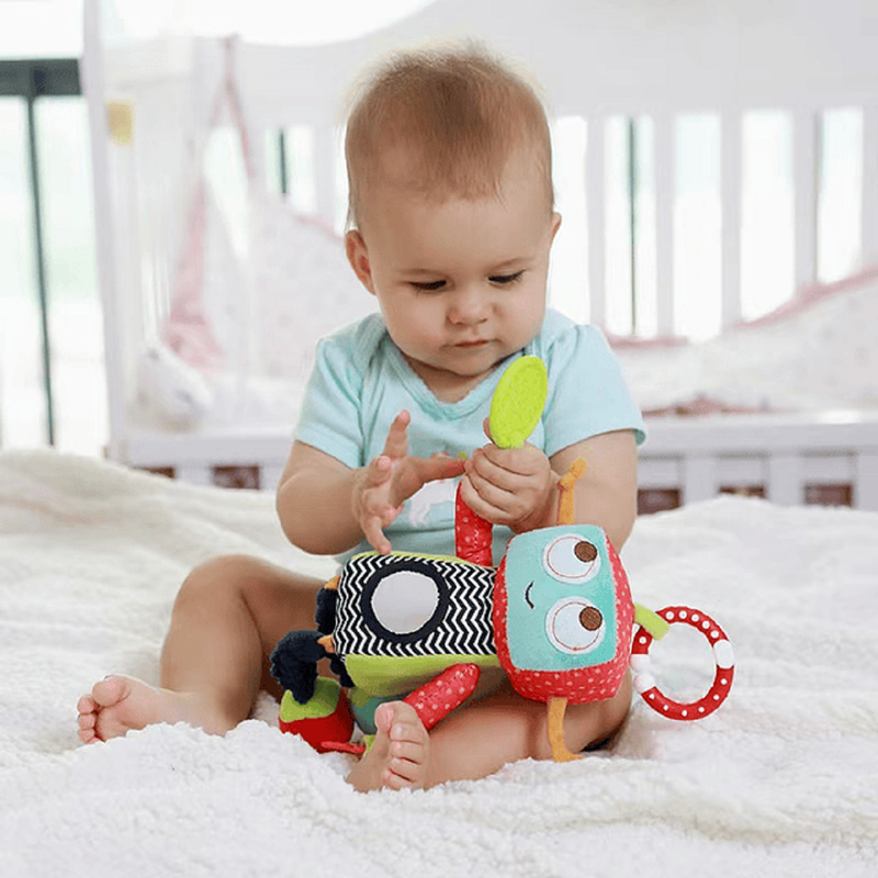 SONAJERO BFT PELUCHE ROBOT FELPA SUAVE COLGANTE COCHE BEBÉS LAU MULTICOLOR - 5