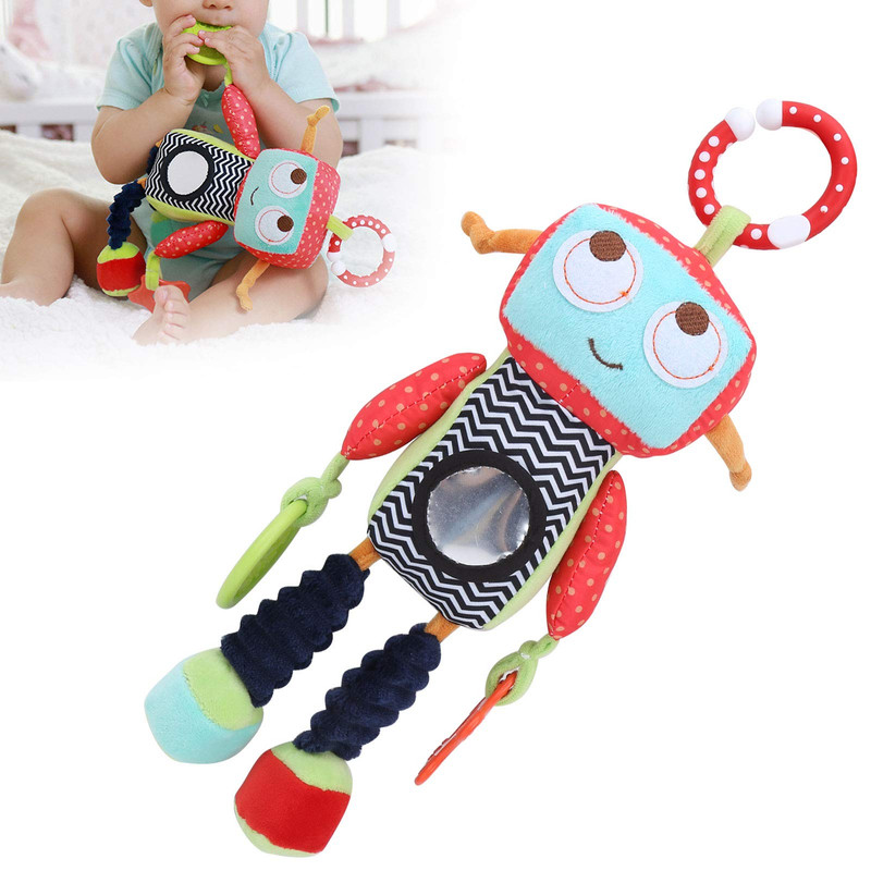 SONAJERO BFT PELUCHE ROBOT FELPA SUAVE COLGANTE COCHE BEBÉS LAU MULTICOLOR - 9