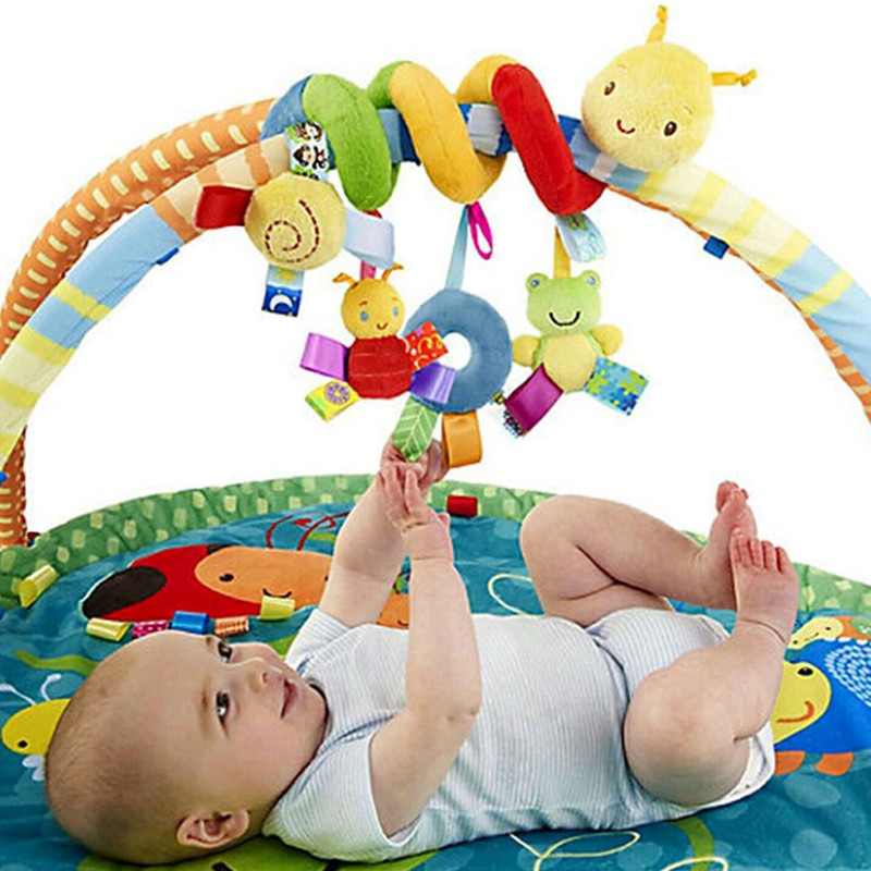 SONAJERO ZZKKO COLGANTE MOVIL CUNA COCHESITO PELUCHE MUSICA LAU MULTICOLOR - 3