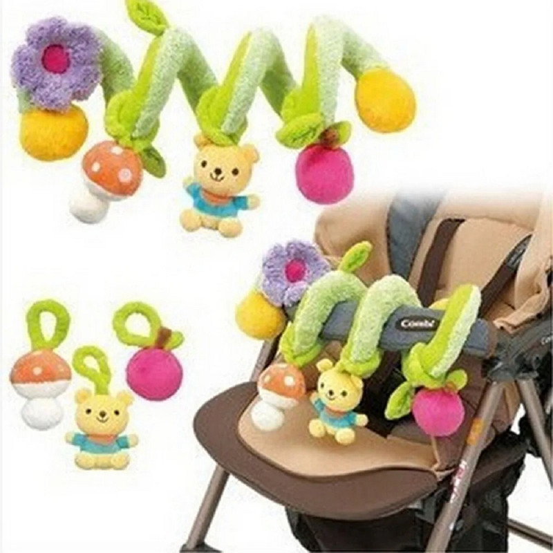 SONAJERO ZZKKO COLGANTE MOVIL CUNA COCHESITO PELUCHE MUSICA LAU MULTICOLOR - 9