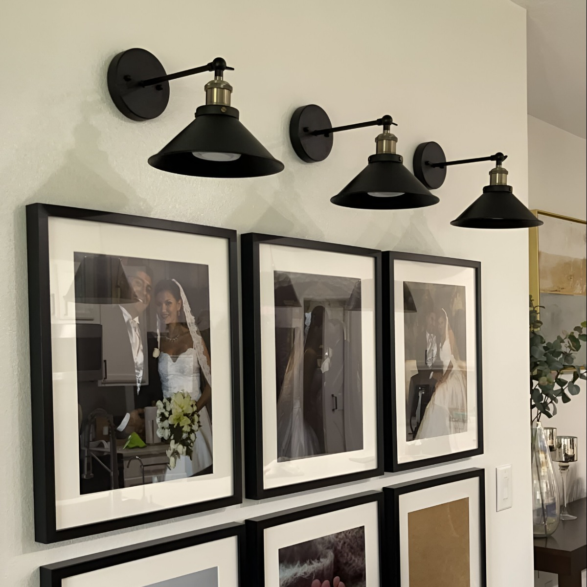 LÁMPARA PARED NÓRDICA INDUSTRIAL DECORATIVA COBRE JHN NEGRA - 10