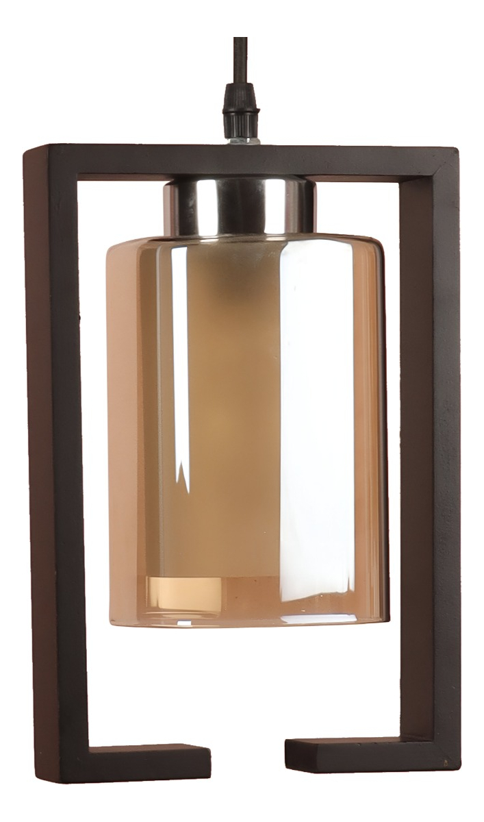 LÁMPARA COLGANTE TECHO DECORACIÓN ELEGANTE CUADRADA JHN NEGRO - 3