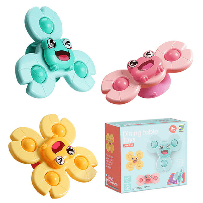 SET A95X 2 JUGUETE SPINNER GIRATORIO VENTOSA SENSORIAL BEBÉS LAU MULTICOLOR - 6