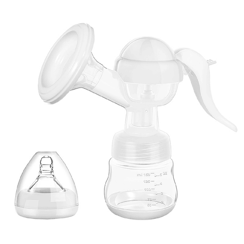 EXTRACTOR LECHE MANUAL VASO BOCA ANCHO MAMAS BEBES LAU - 5