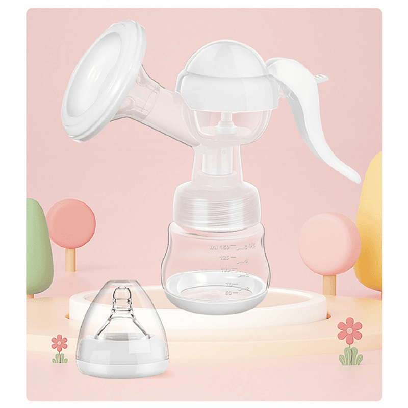EXTRACTOR LECHE MANUAL VASO BOCA ANCHO MAMAS BEBES LAU - 7
