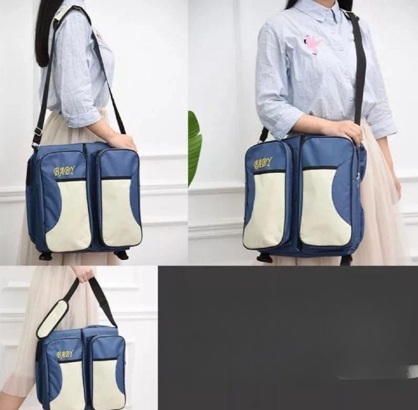 MOCHILA A95X 3 EN 1 BOLSO PAÑALERA CUNA MUDADOR PORTATIL BEBE LAU MULTICOLOR - 8