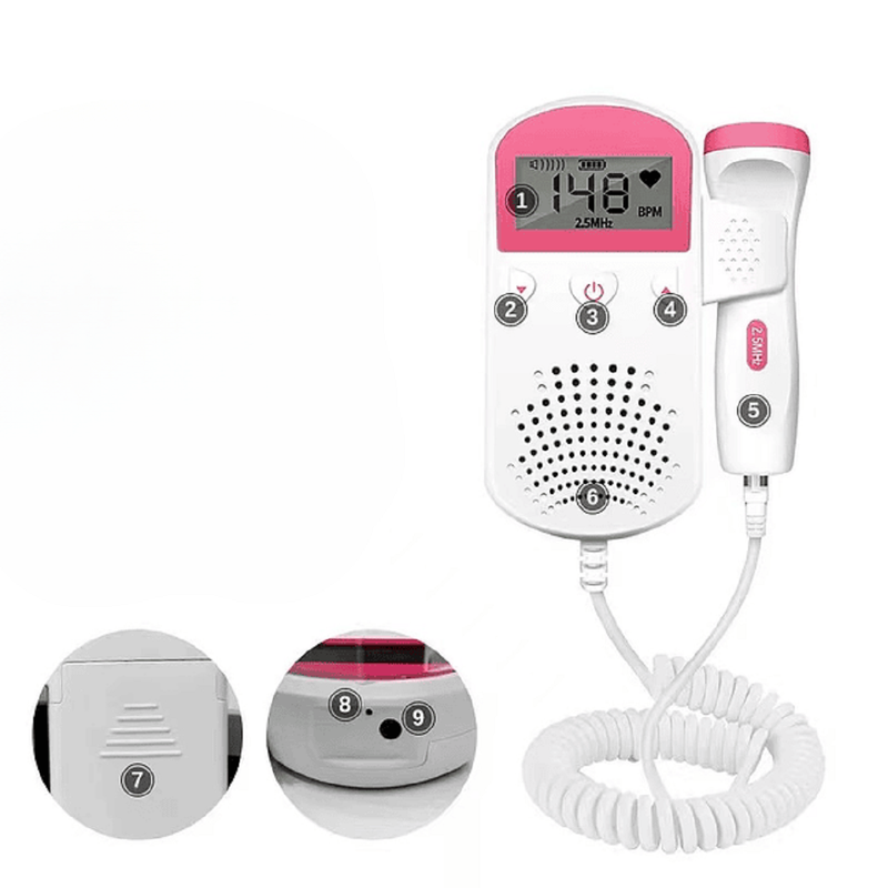 MONITOR FETAL DOPPLER LATIDOS FETALES CORAZÓN BEBÉ LAU - 7