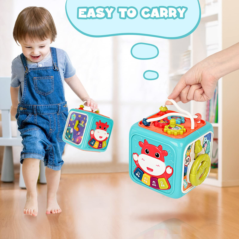 CUBO ESTIMULACIÓN A95X JUGUETE MUSICAL EDUCATIVO NIÑOS BEBÉS LAU MULTICOLOR - 2