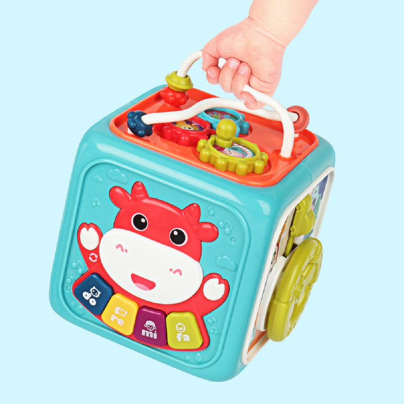 CUBO ESTIMULACIÓN A95X JUGUETE MUSICAL EDUCATIVO NIÑOS BEBÉS LAU MULTICOLOR - 9