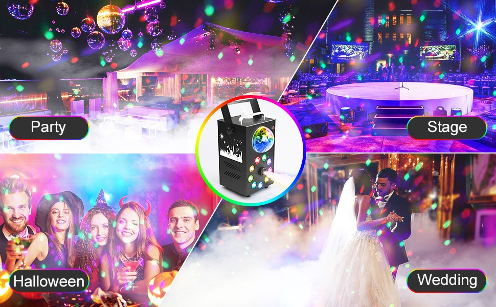 MAQUINA HUMO NIEBLA LUCES LED RGB 700W FIESTA DJ LAU - 4