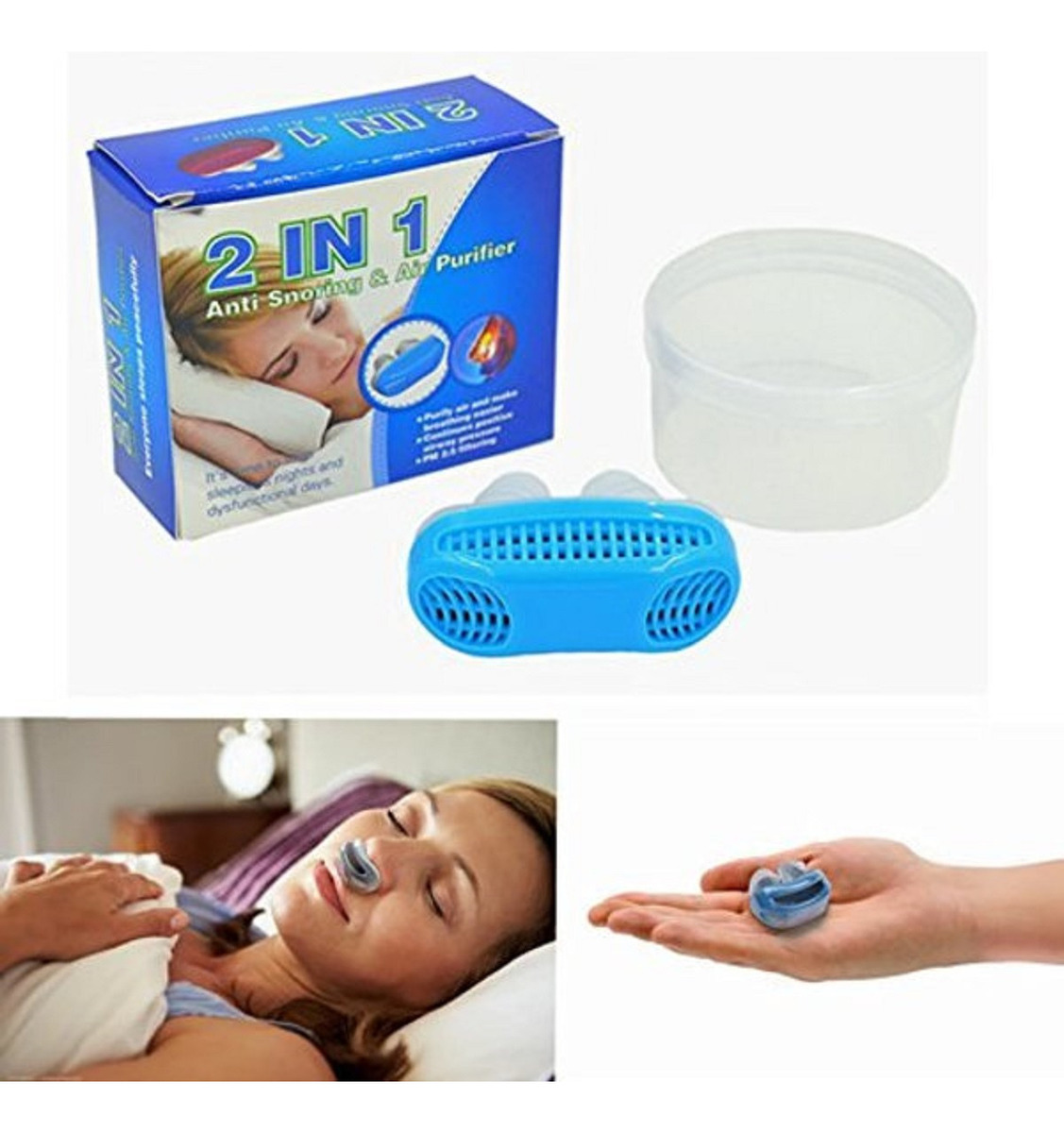 SET 6 DISPOSITIVO ANTIRRONQUIDO 2 EN 1 NASAL PURIFICADOR LAU - 5