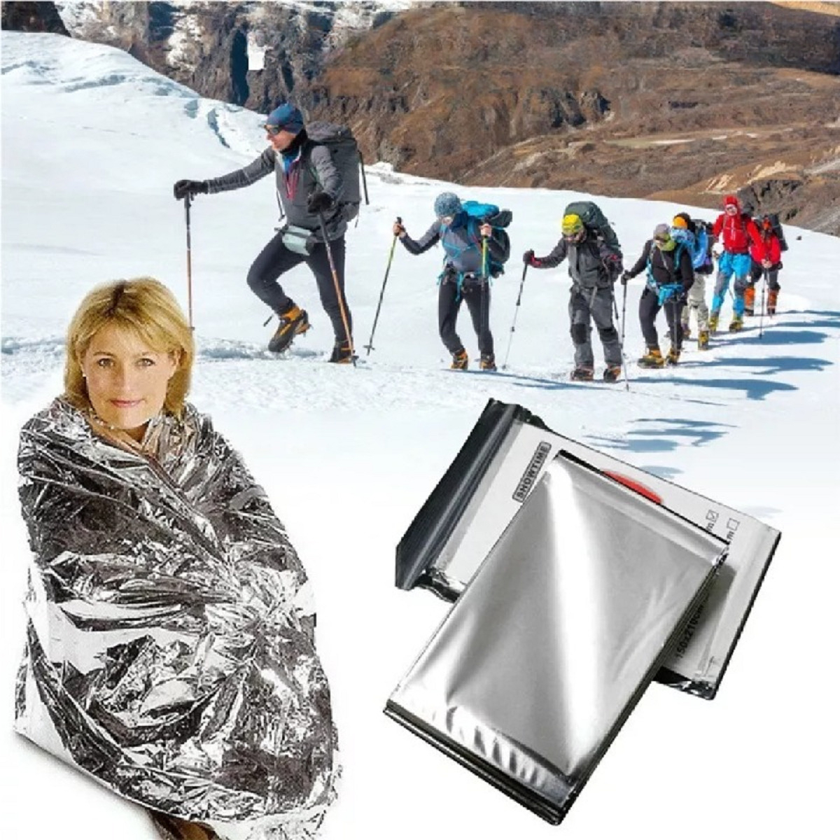 SET 10 MANTAS TERMICA RESISTENTE IMPERMEABLE CAMPING  LAU - 10