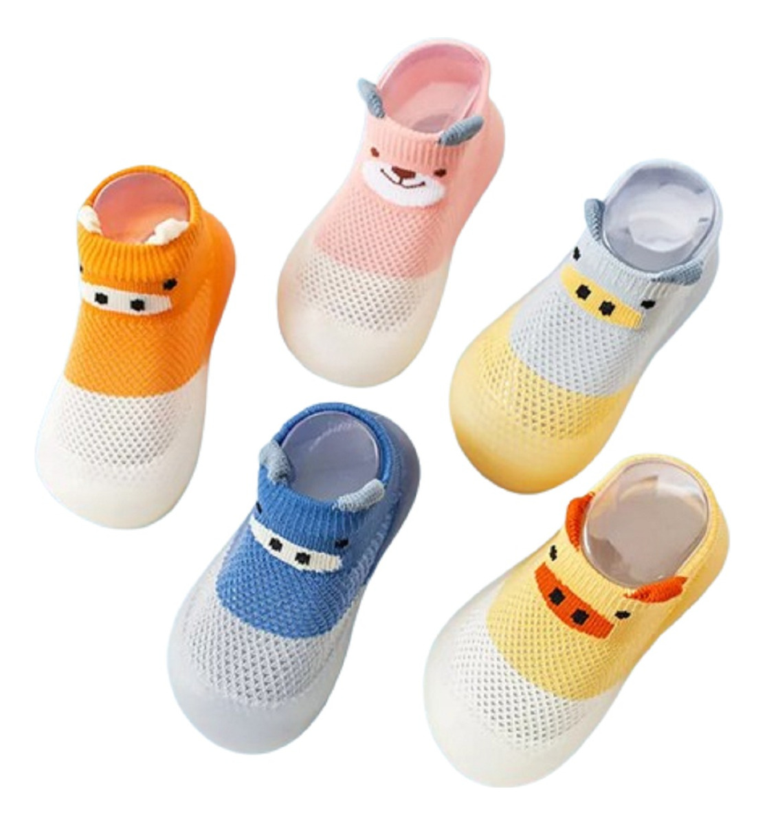SET DE 2 ZAPATO ANTIDESLIZANTE CALCETÍN BEBÉ SUAVE JHN - 1