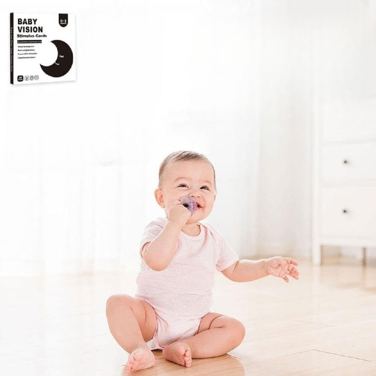 SET DE 6 TARJETAS ESTIMULACIÓN VISUAL BEBÉS 0-3 MESES JHN - 6
