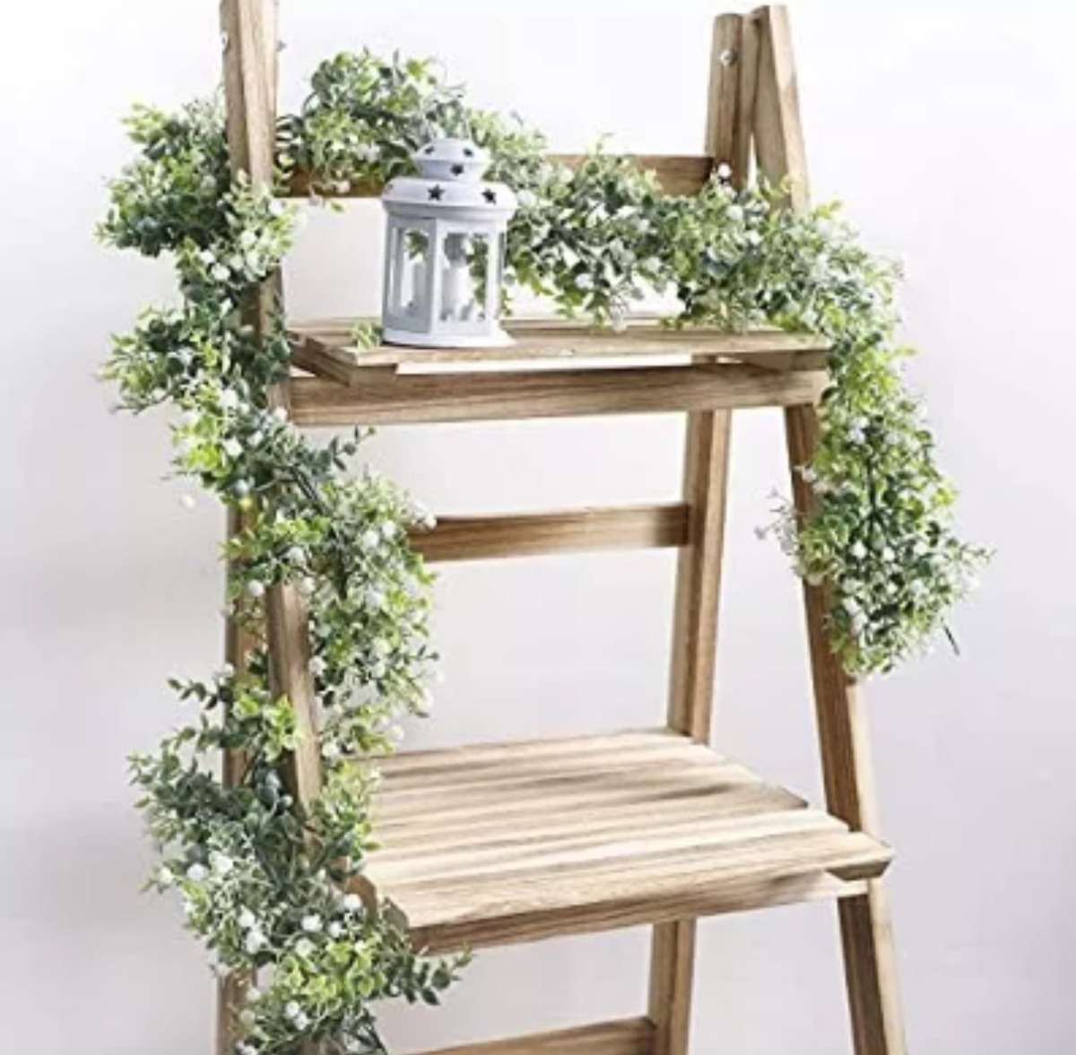 SET DE 2 PLANTAS ARTIFICIALES GUIRNALDAS EUCALIPTO HOJA JHN - 6