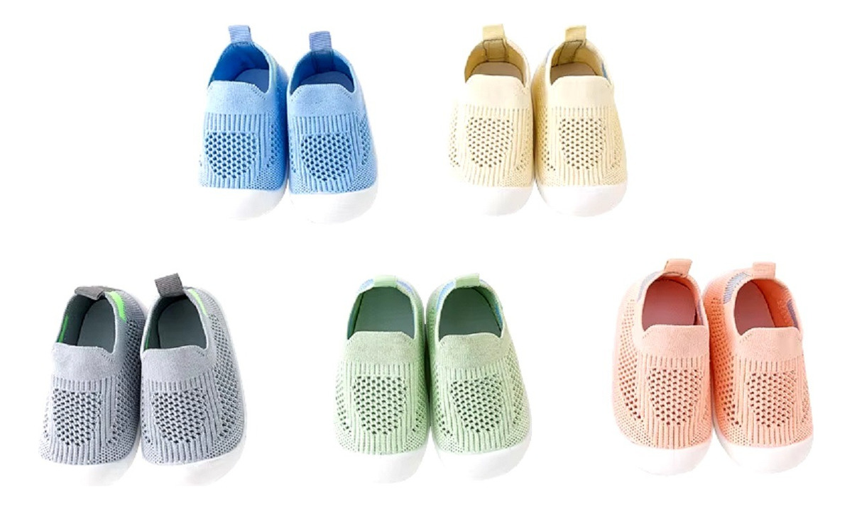 SET DE 2 ZAPATO CALCETÍN BEBÉ ANTIDESLIZANTE SUAVE JHN - 1