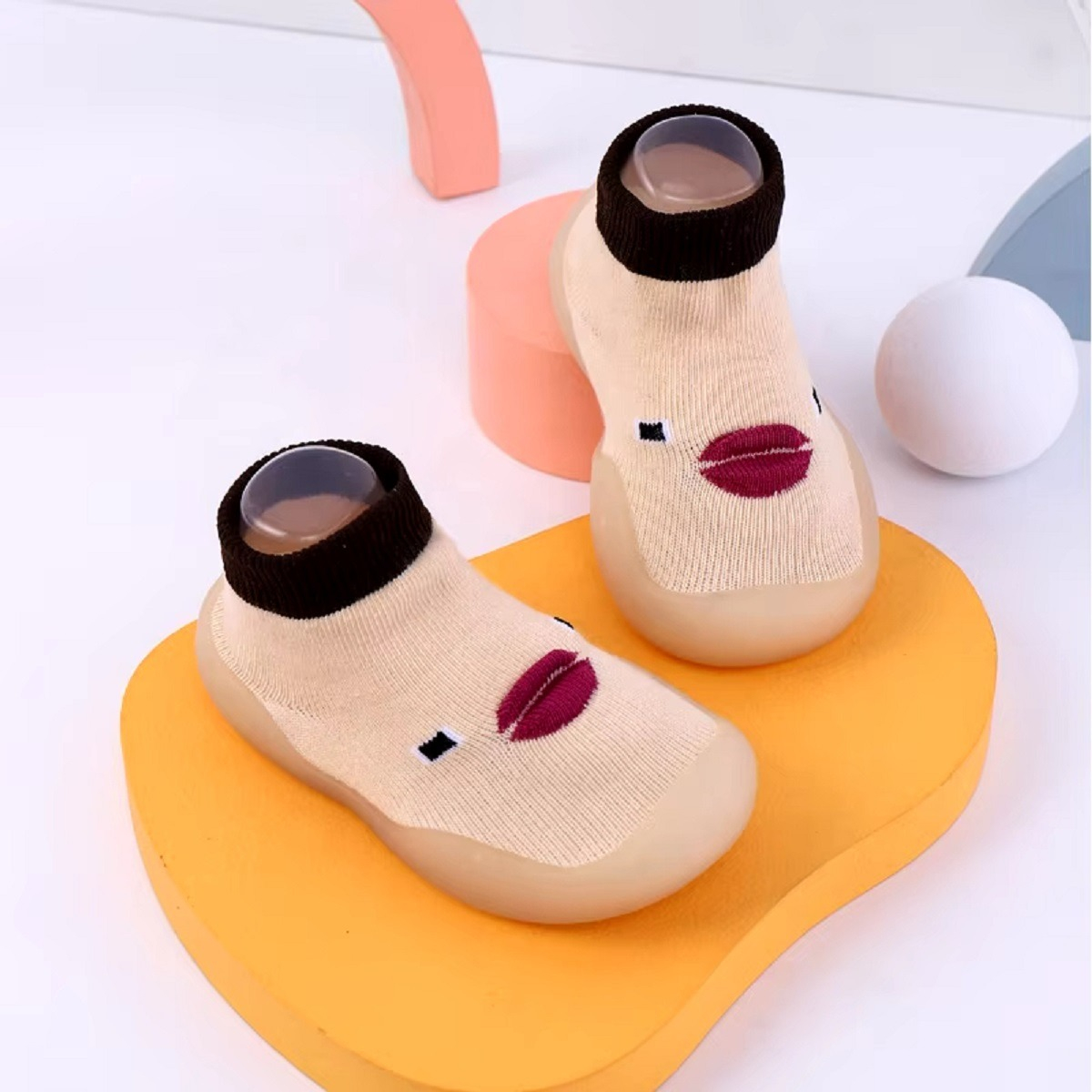 SET DE 2 ZAPATO CALCETÍN BEBÉ SUAVE ANTIDESLIZANTE JHN - 7