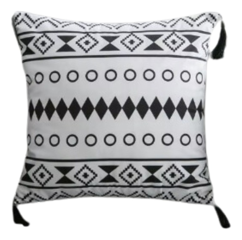FUNDA SET 2 DECORATIVA COJÍN NÓRDICO GEOMÉTRICO RETRO JHN MULTICOLOR - 1