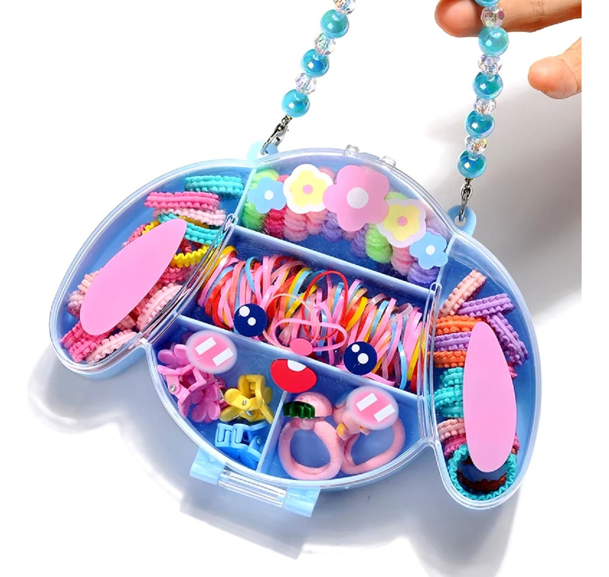 SET MULTICOLOR DE 3 PACK LAZOS COLETEROS NIÑA ELÁSTICOS CABELLO JHN - 9