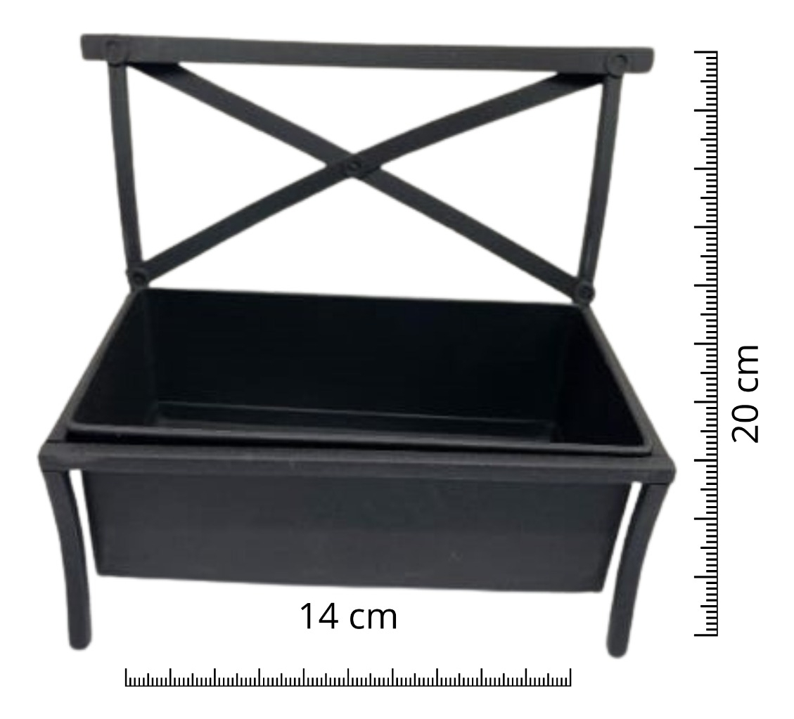 REPISA METAL JARDINERA DECORATIVA PLANTAS VERSÁTIL JHN NEGRO - 2