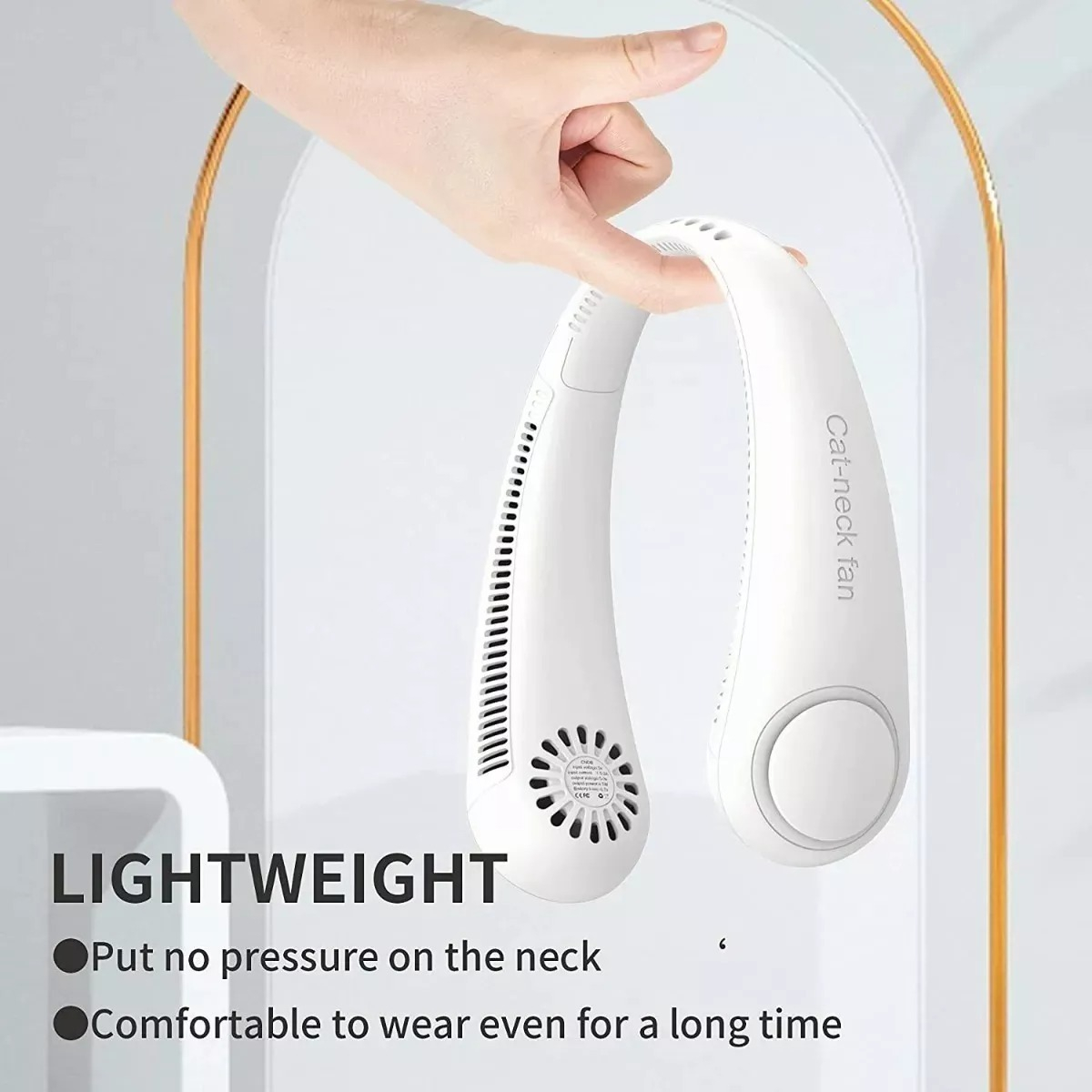 VENTILADOR PORTATIL CUELLO RECARGABLE AJUSTABLE USB LAU - 6