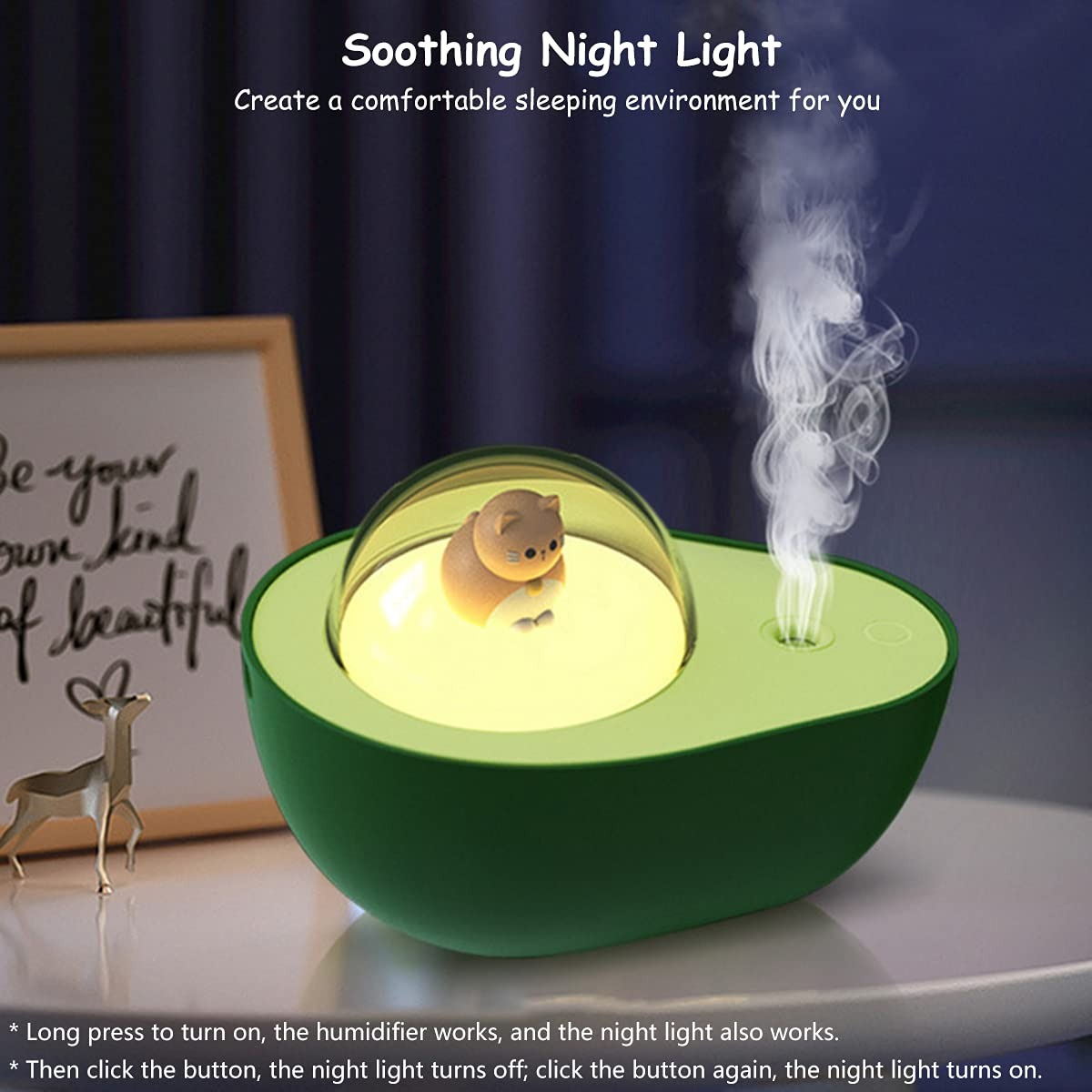 HUMIDIFICADOR AVOCADO AROMATERAPIA DORMITORIO HOGAR LAU - 9