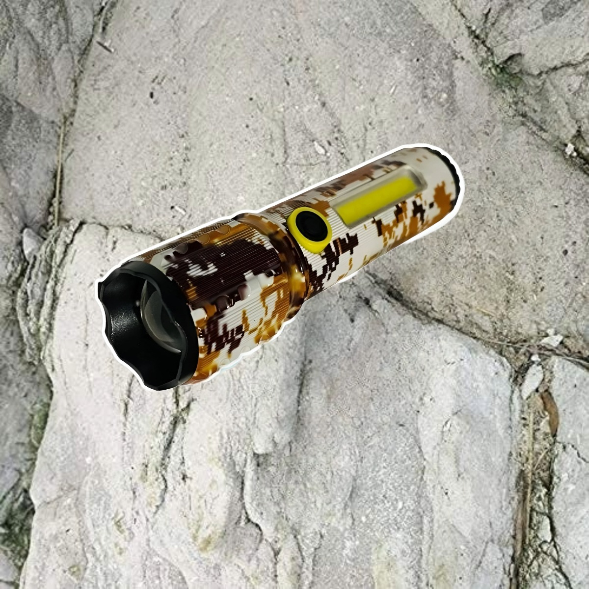 LINTERNA MANO SC CAMUFLAJE MILITAR ZOOM RECARGABLE CAMPING LAU - 8