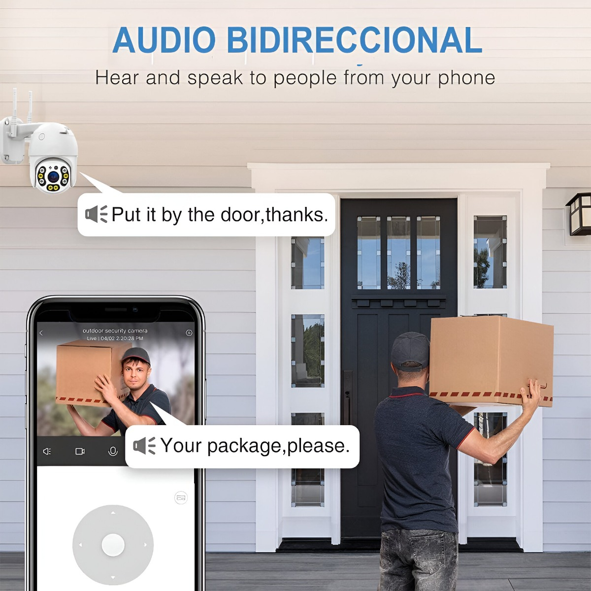 CÁMARA SEGURIDAD SC CAMARA SEGURIDAD PANORAMICA 360 AUDIO VIGILANCIA HOGAR LAU - 9