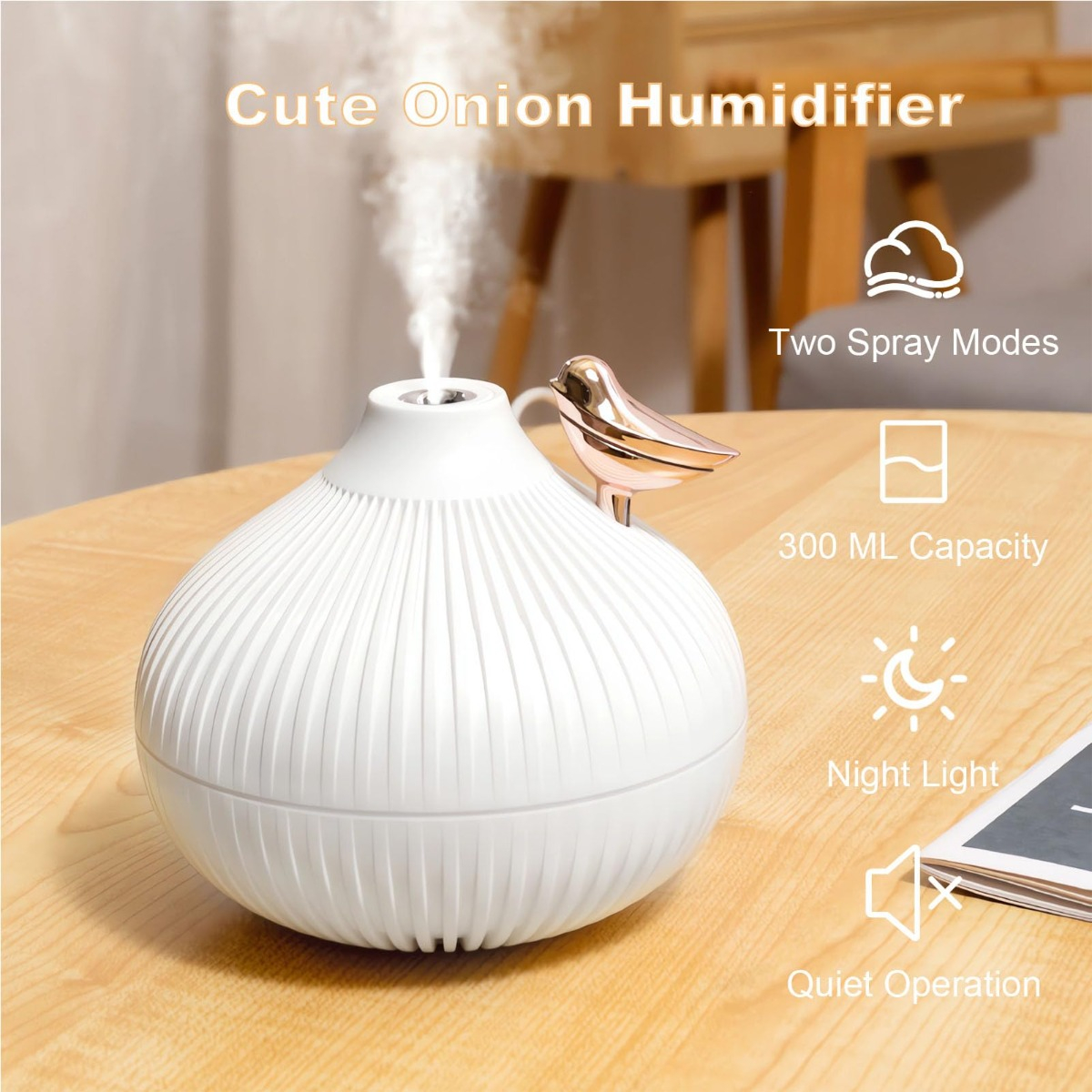 HUMIDIFICADOR MINI PORTATIL CEBOLLA NIEBLA FRIA HOGAR LAU - 6