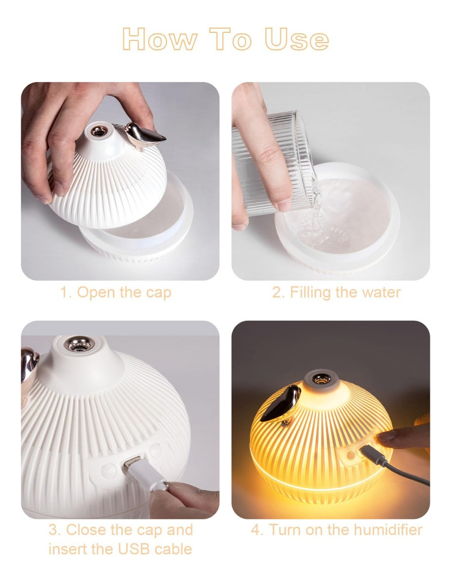 HUMIDIFICADOR MINI PORTATIL CEBOLLA NIEBLA FRIA HOGAR LAU - 9