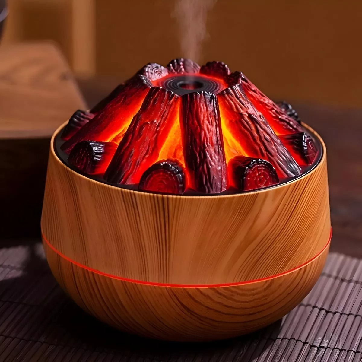 HUMIDIFICADOR FUEGO CARBON NIEBLA FRIA HOGAR DORMITORIO LAU - 4