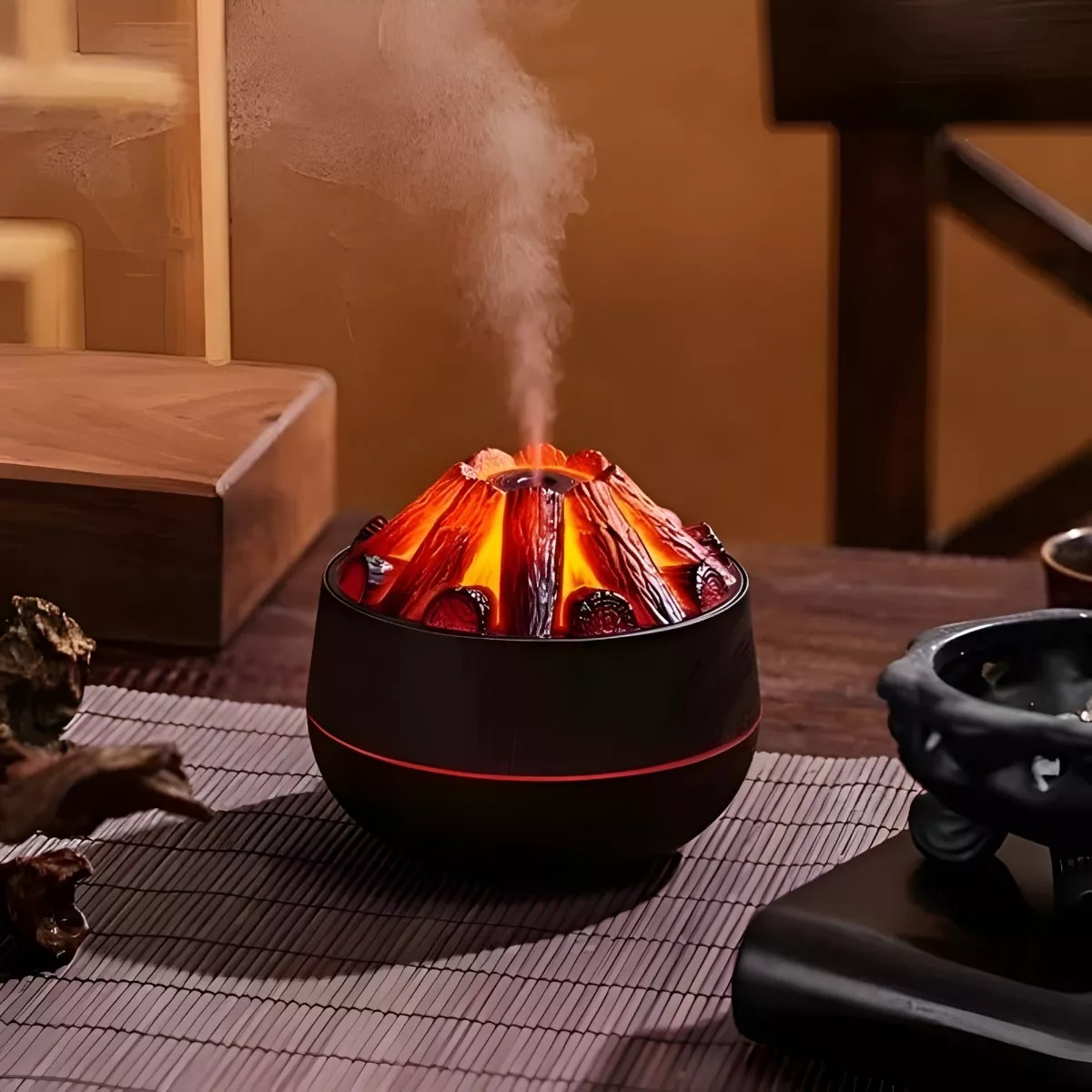 HUMIDIFICADOR FUEGO CARBON NIEBLA FRIA HOGAR DORMITORIO LAU - 8