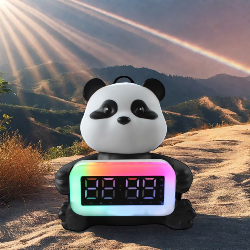 RADIO DESPERTADOR OSITO LUZ RGB MUSICA RECARGABLE LAU - 10