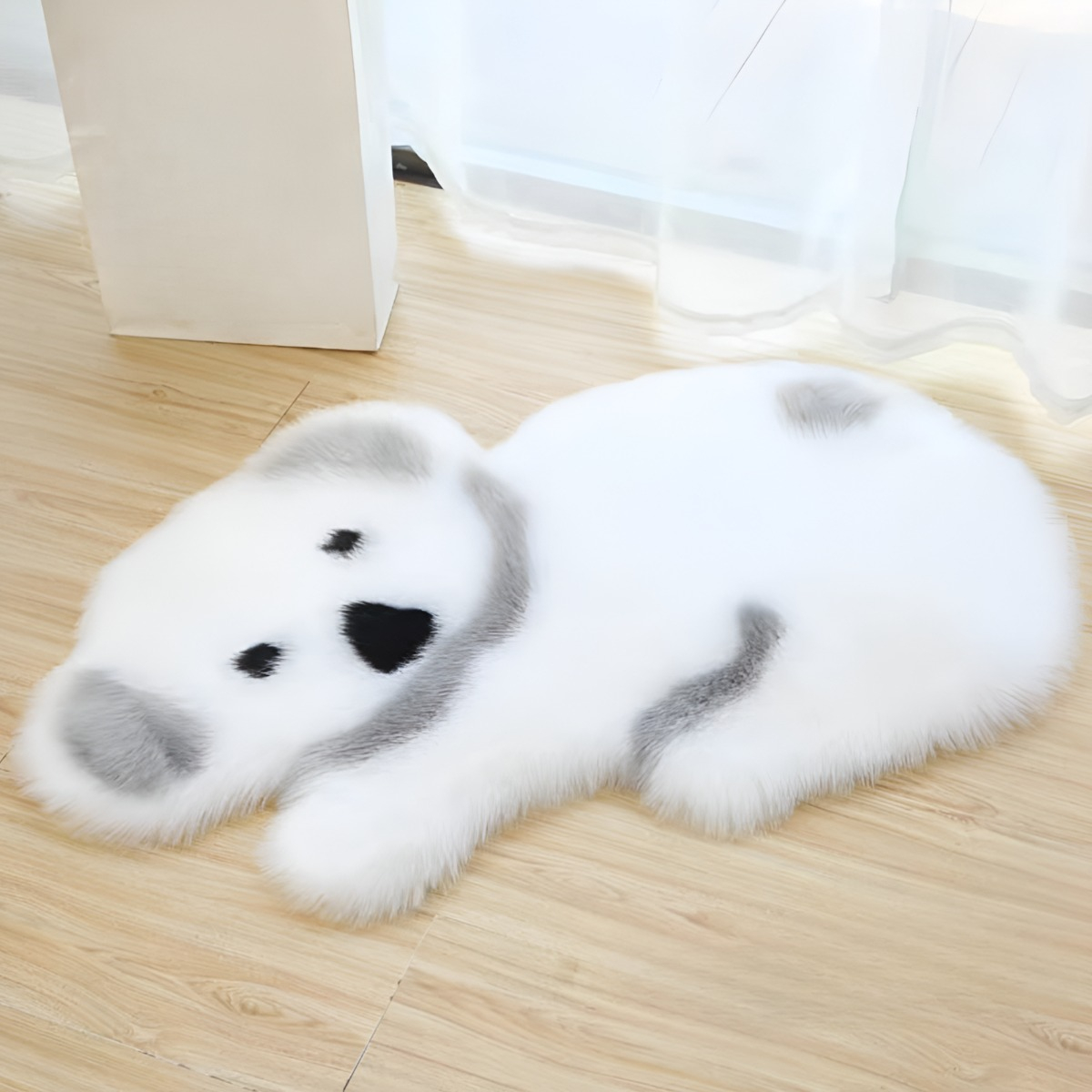 ALFOMBRA CONTEMPORÁNEA MODERNA KOALA ANTIDESLIZANTE BLANCO GRIS JHN 60 X 90 CM - 7
